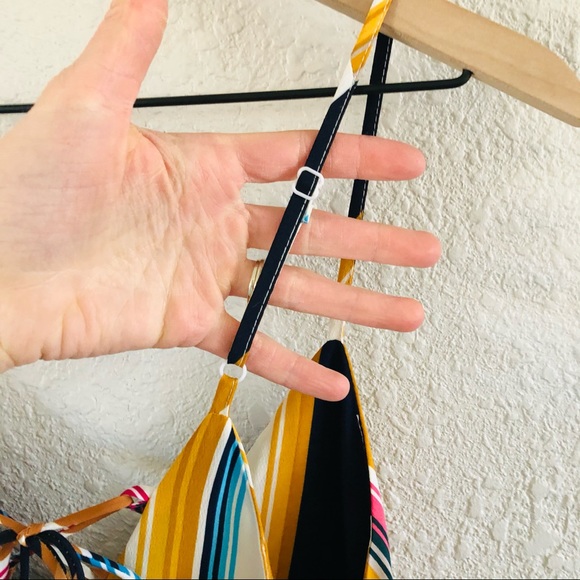 Boohoo Striped Ruffle Lace Up Back Maxi Dress - Picture 13 of 16